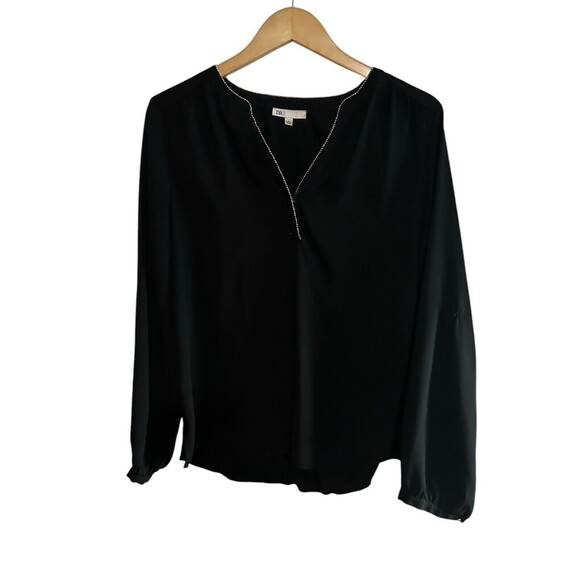 DR2 Women’s Tunic with‎ embellished rhinestone neckline. Sz L - Picture 1 of 5